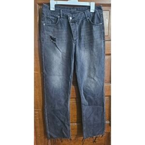 Twelve by on Twelfth Distressed Black Wash Jeans